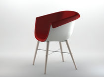 Chaise contemporaine / avec accoudoirs /...