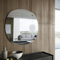 Miroir mural / contemporain / rond / transparent