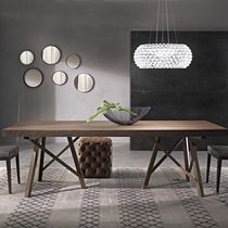 Table à manger contemporaine / en noyer...
