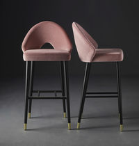 Chaise de bar classique / tapissée / avec...