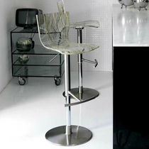 Chaise de bar contemporaine / en cuir /...