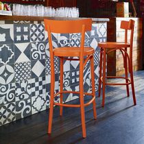 Chaise de bar contemporaine / en hêtre /...