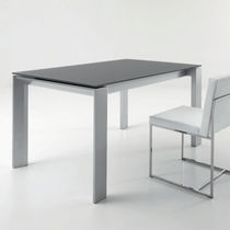 Table contemporaine / en verre / rectangulaire...