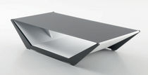 Table basse contemporaine / en verre / rectangulaire