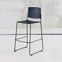 Chaise de bar contemporaine / en tissu /...