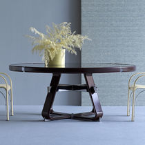 Table à manger contemporaine / en verre...