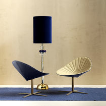 Fauteuil contemporain / en cuir / en acier...