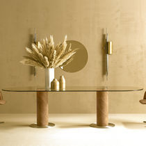 Table contemporaine / en verre trempé /...