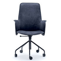 Chaise de bureau contemporaine / en cuir...