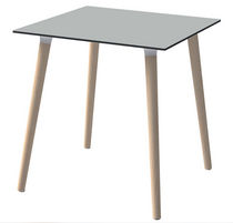 Table contemporaine / en hêtre / rectangulaire