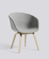 Chaise contemporaine / tapissée / avec accoudoirs...