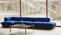Canapé modulable / contemporain / bleu /...