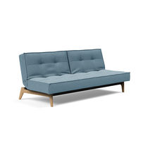 Canapé lit / contemporain / marron / gris