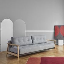Canapé lit / contemporain / marron / gris