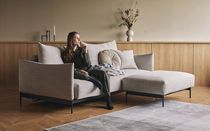 Canapé lit / contemporain / marron / gris