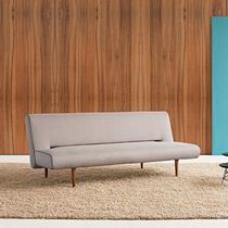 Canapé lit / contemporain / bleu / marron