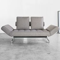 Canapé lit / contemporain / marron / gris