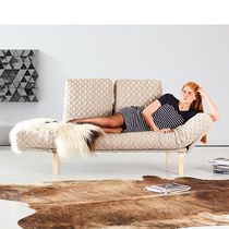 Canapé lit / contemporain / gris / beige