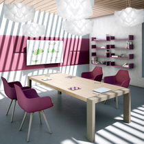 Table de réunion contemporaine / en orme...