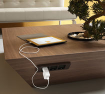 Table basse contemporaine / en noyer / rectangulaire...