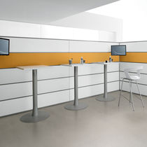 Table mange-debout contemporaine / en métal...