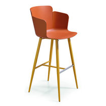 Chaise de bar contemporaine / en tissu /...