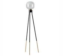 Lampe de sol / en métal / en verre / contemporaine