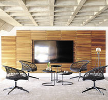 Fauteuil contemporain / en tissu / en simili...