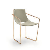 Fauteuil contemporain / en cuir / en métal...
