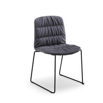 Chaise contemporaine / en tissu / avec piètement...