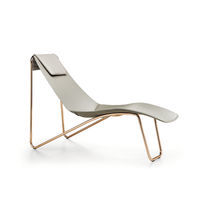 Chaise longue contemporaine / en cuir /...