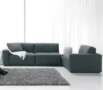 Canapé lit / contemporain / gris / rouge