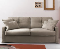 Canapé lit / contemporain / beige / en tissu