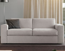Canapé lit / contemporain / marron / gris