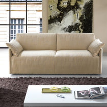 Canapé lit / contemporain / marron / beige