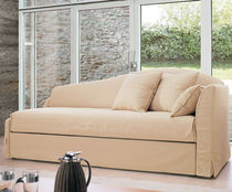 Canapé lit / classique / beige / en velours