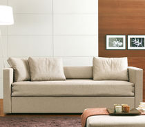 Canapé lit / contemporain / beige / en velours