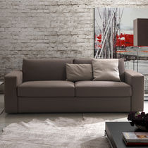 Canapé lit / contemporain / marron / gris