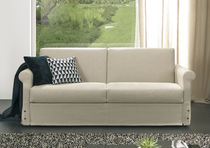 Canapé lit / contemporain / marron / beige