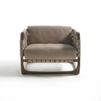 Fauteuil contemporain / en cuir / en bois...