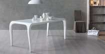 Table contemporaine / en verre / rectangulaire...