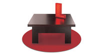 Table basse contemporaine / en bois / carrée...