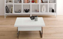 Table contemporaine / en métal / carrée...