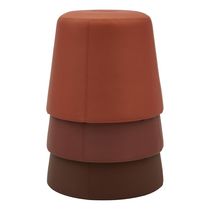 Pouf contemporain / en tissu / rond / empilable