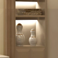 Vase contemporain / en céramique / blanc