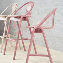 Chaise de bar contemporaine / en cuir /...