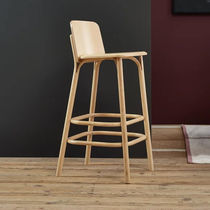 Chaise de bar contemporaine / en frêne /...