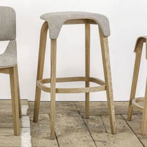Tabouret de bar contemporain / en cuir /...