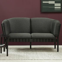 Canapé contemporain / gris / marron / blanc