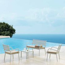 Fauteuil contemporain / en métal / de jardin